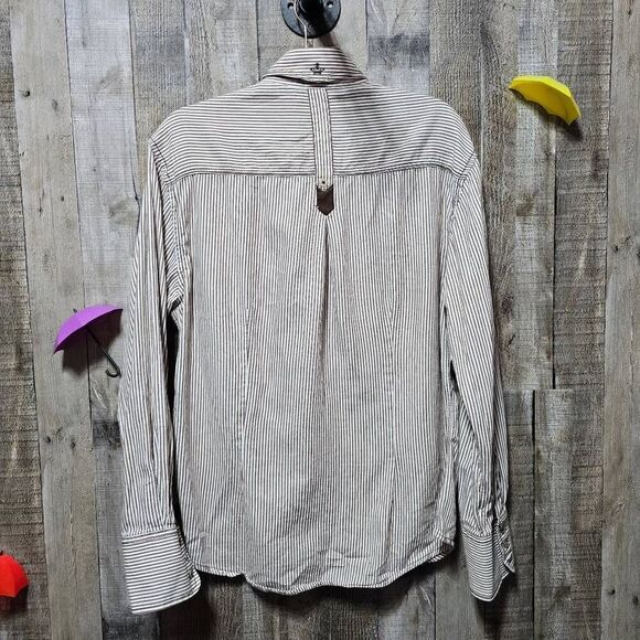 5/$25 English Laundry Vintage Y2K Brown and White Pinstripe Embroidered - Picture 6 of 10